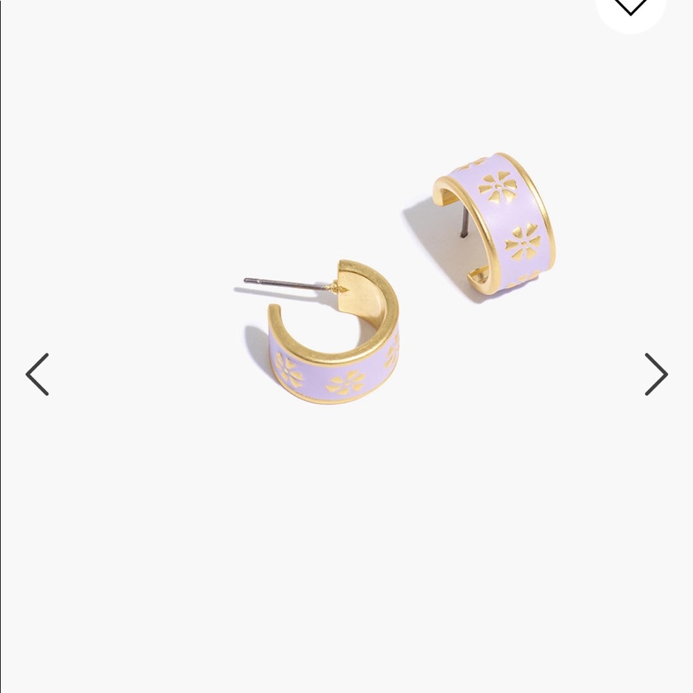 NWT lavender and gold madewell hoops